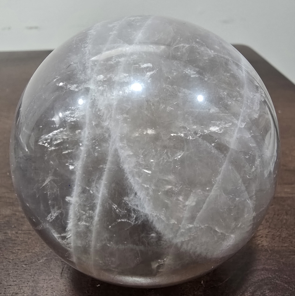 1.1 lbs Black Moonstone Crystal Sphere 71mm - Picture 12 of 17